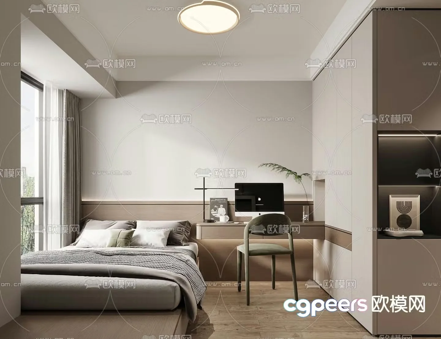 Tatami bedroom second bedroom 3D model