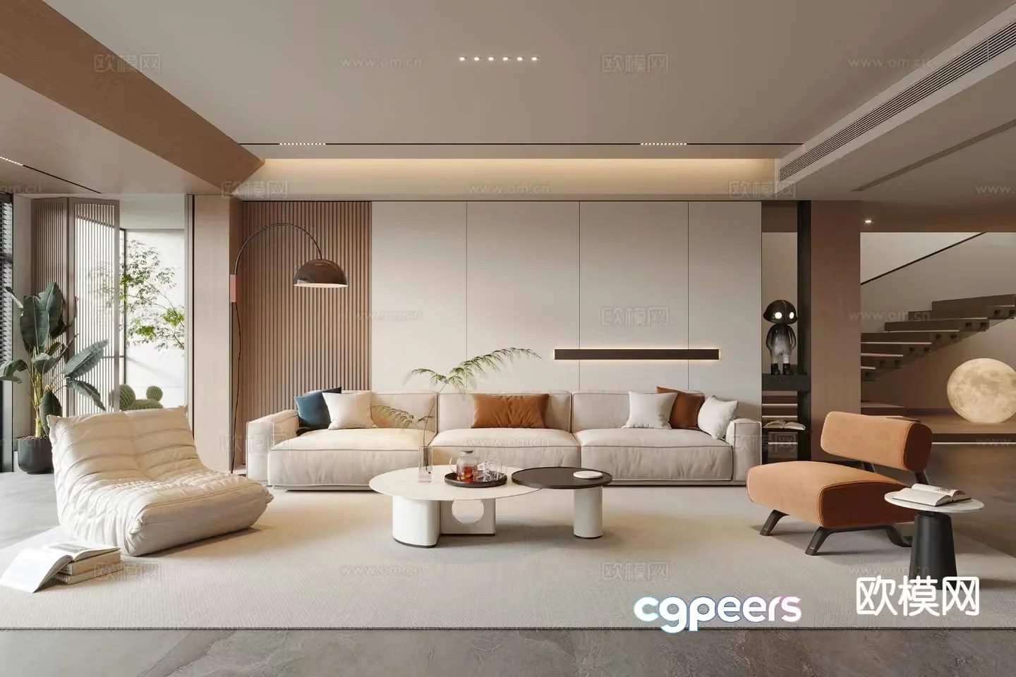 Modern living room 3d model