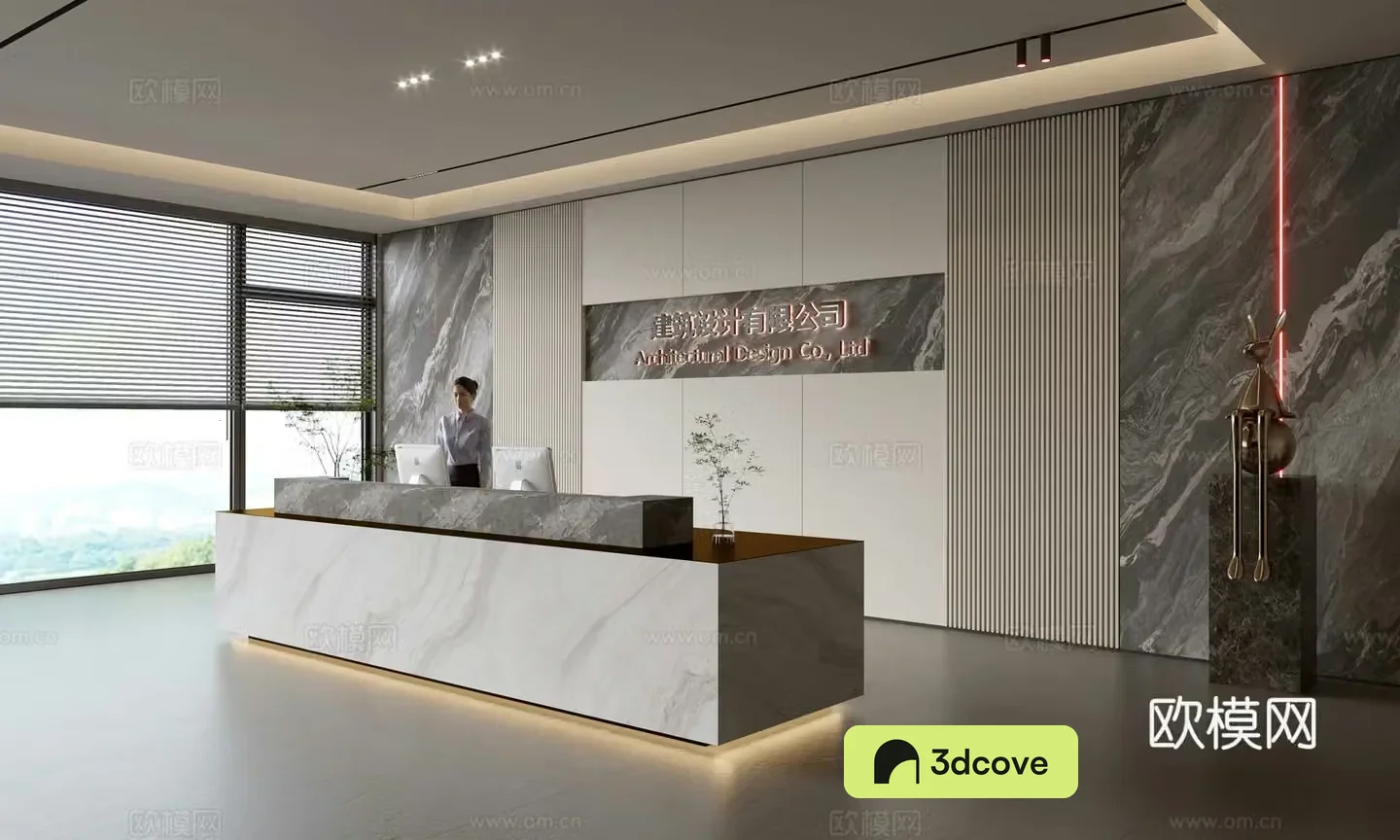 Modern company front desk reception area bar reception desk service desk company front desk background