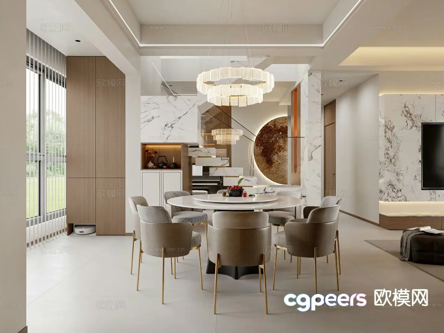 Modern restaurant 3d model