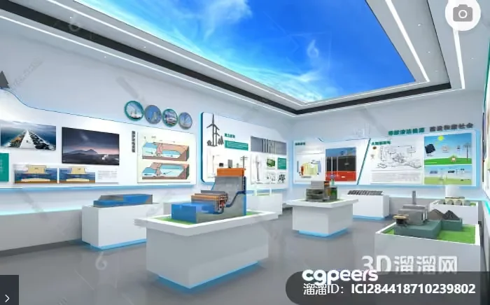 Modern 3D Exhibition Room 3D Model – 496 – VRAY Render