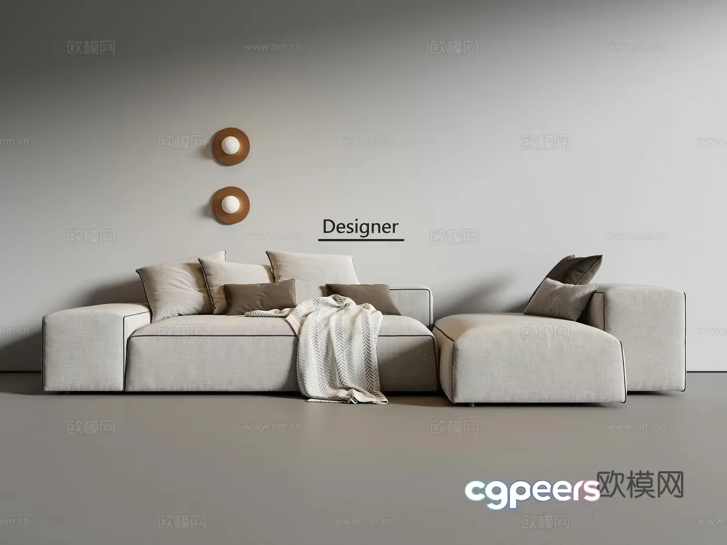 Modern corner sofa 3d model