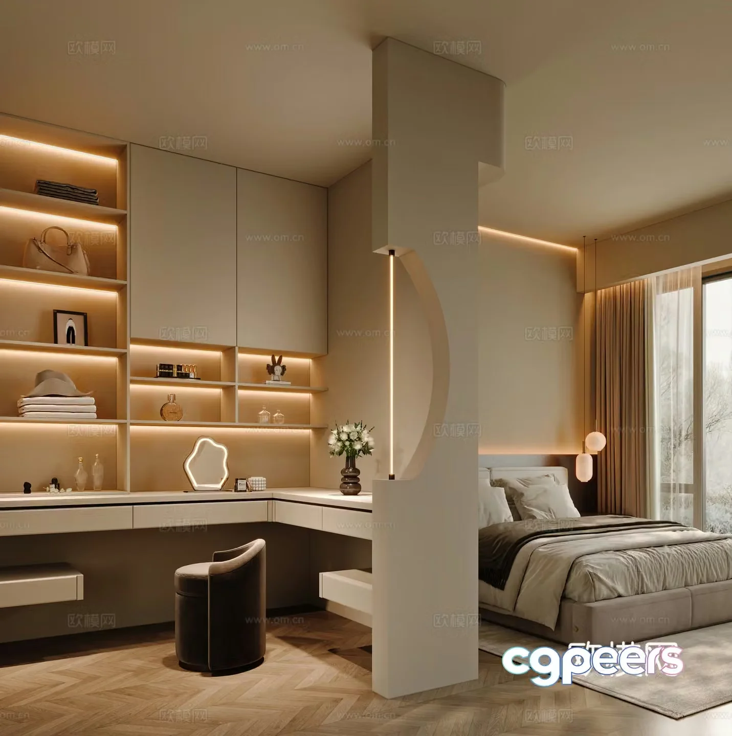 Bedroom cloakroom 3d model