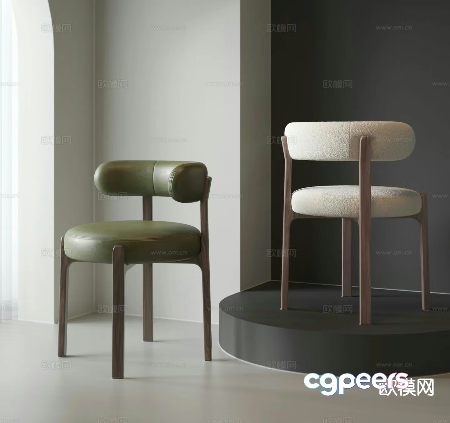 Modern chair dining chair 3d model