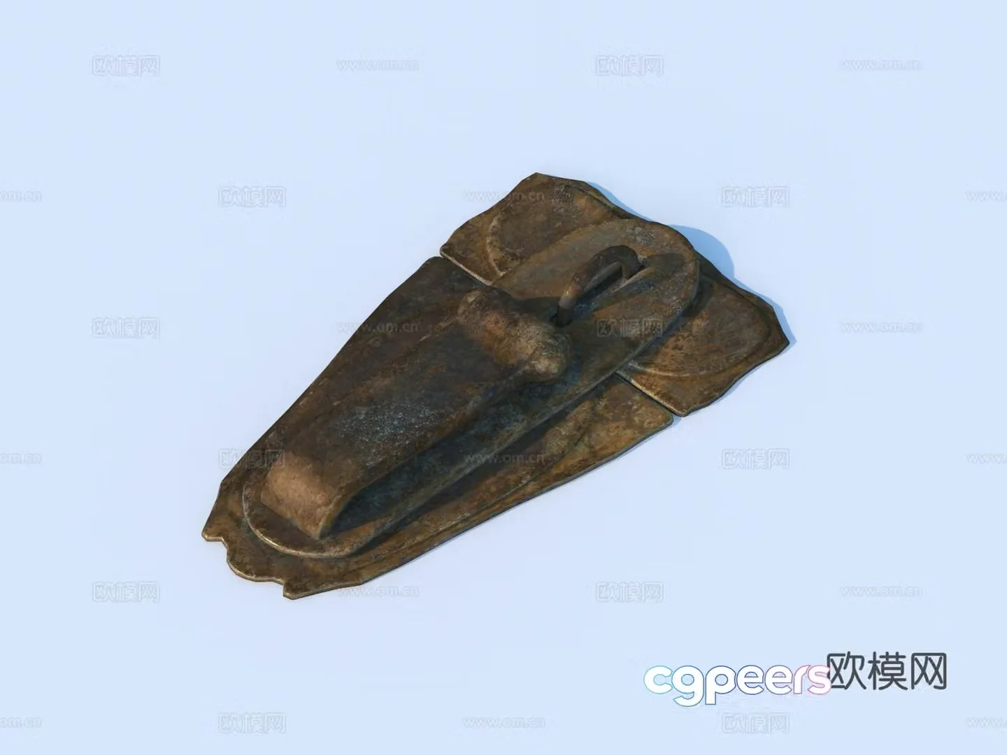 Hinge lock piece hardware parts 3D model