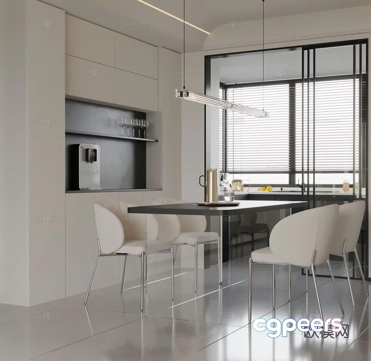 Modern restaurant 3d model