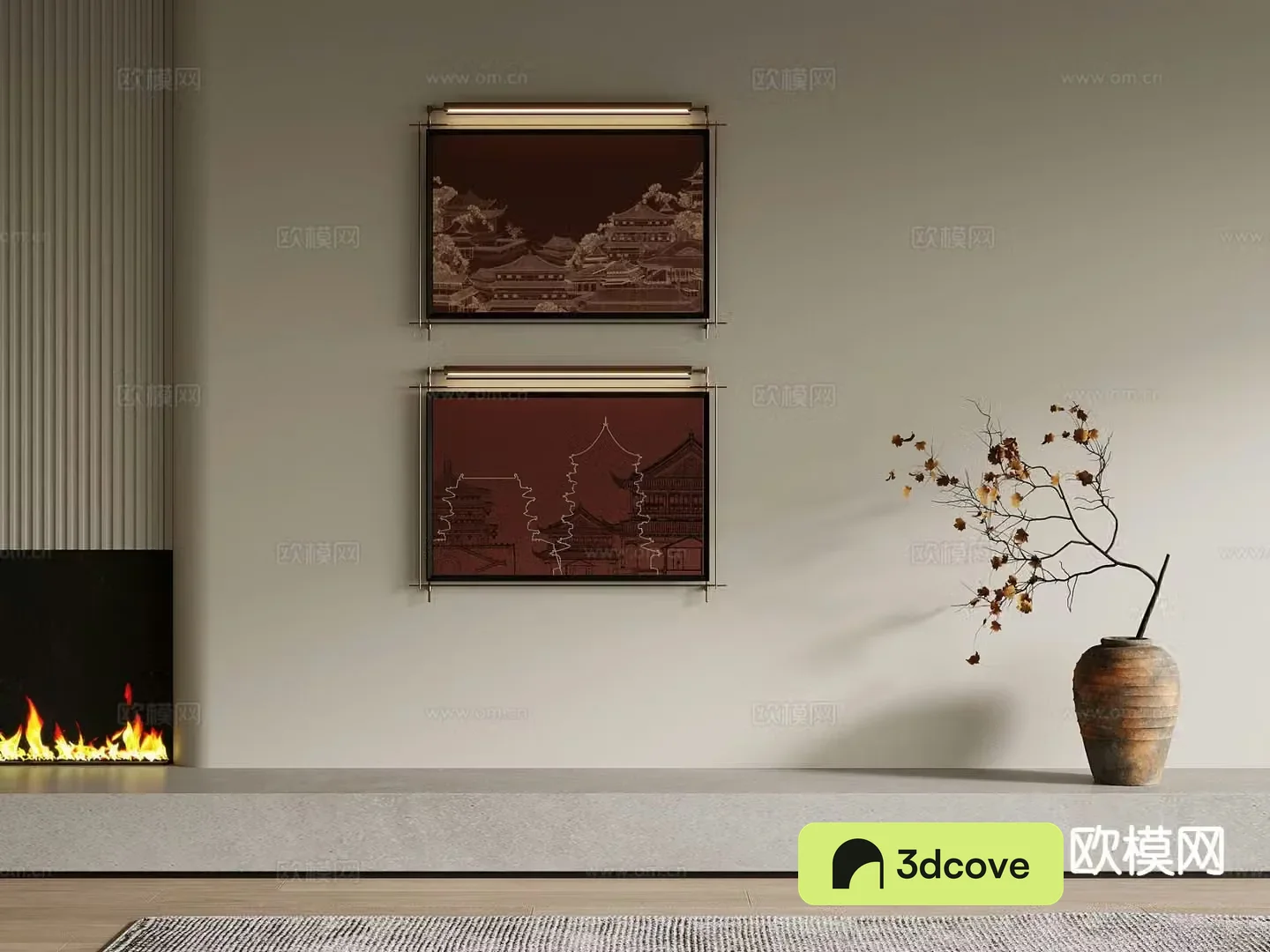 New Chinese style decorative painting hanging painting architectural painting