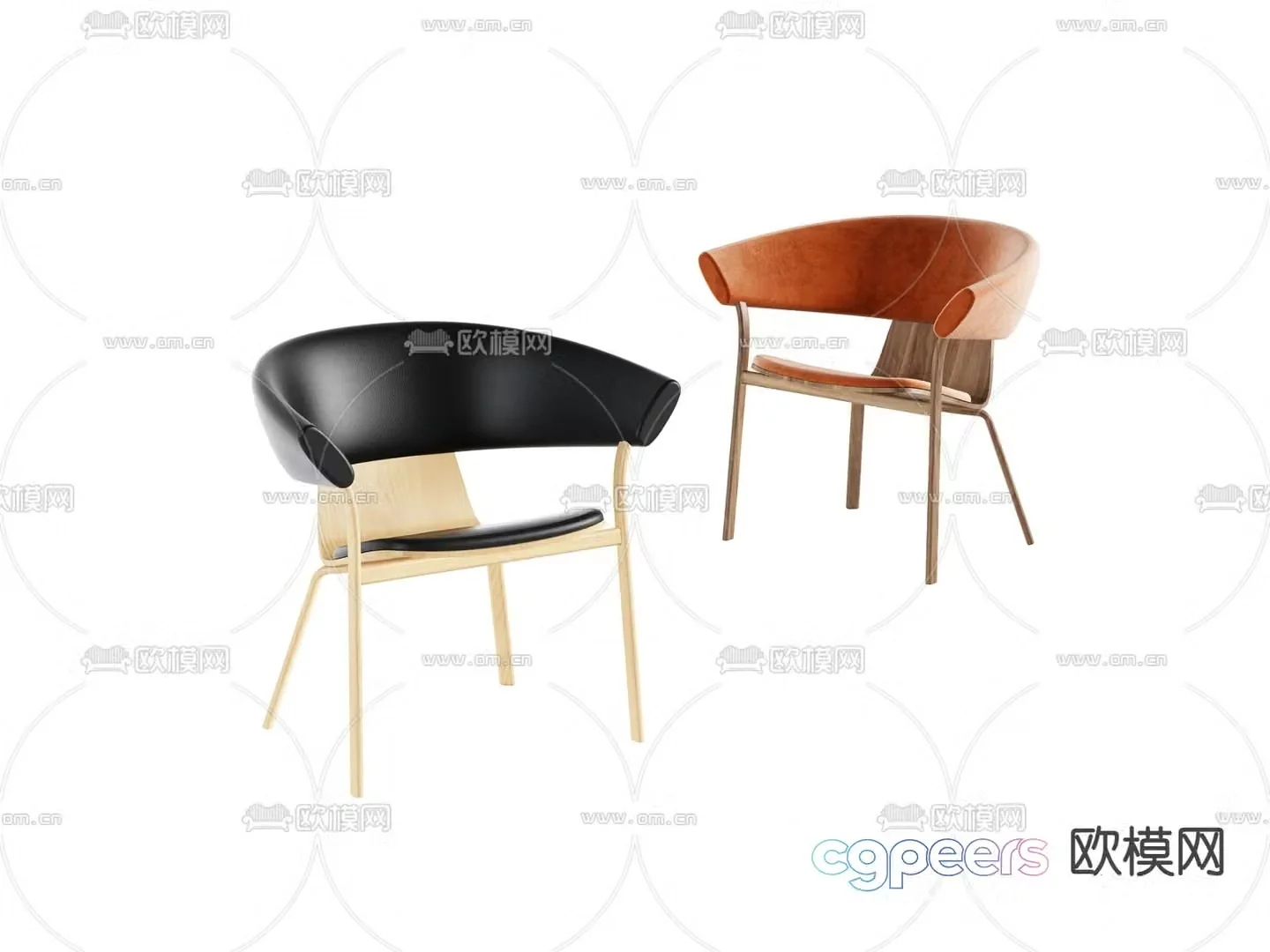 Modern seat single chair 3d model