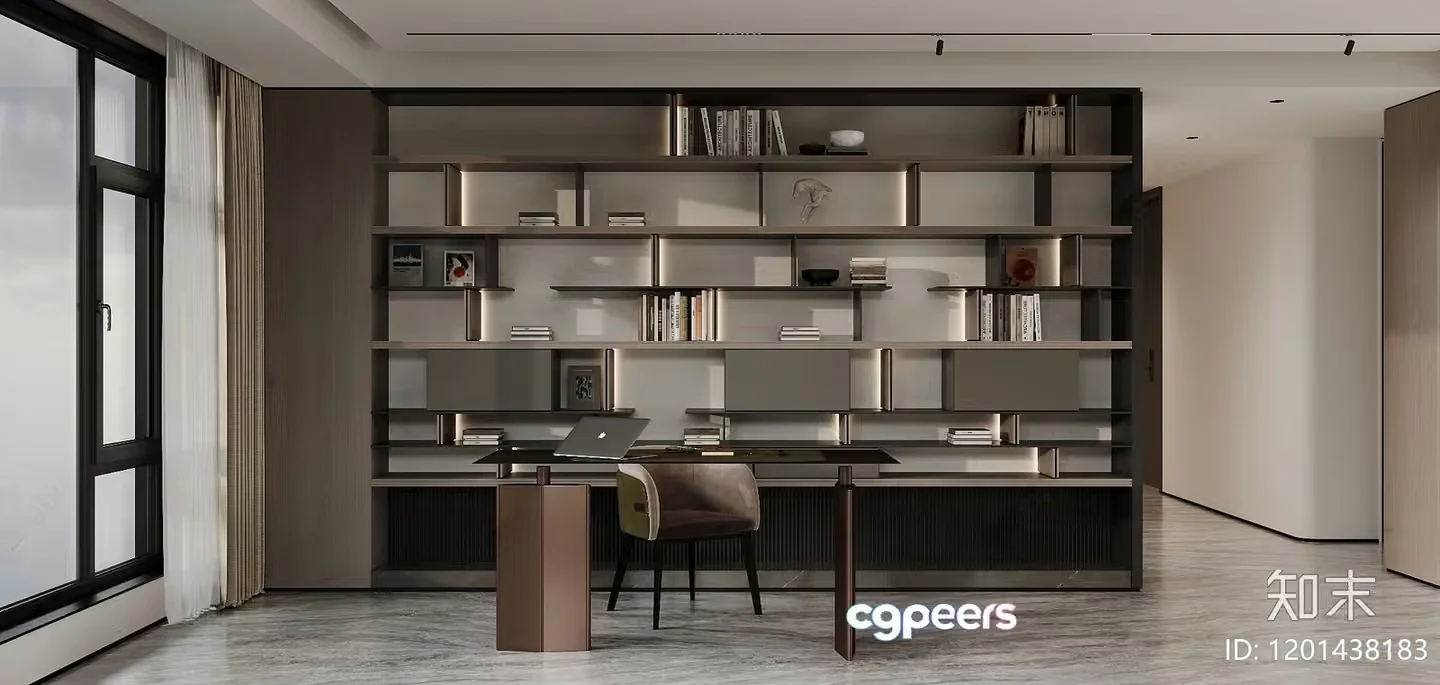 Modern Office Space 3D Model – 2357 – VRAY Render