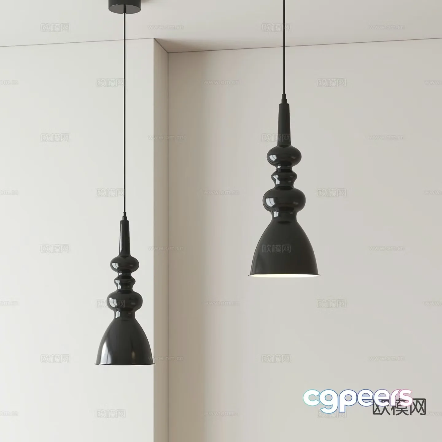 French retro chandelier 3d model