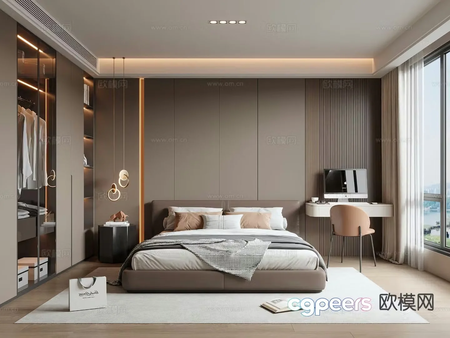 Italian style bedroom master bedroom 3d model