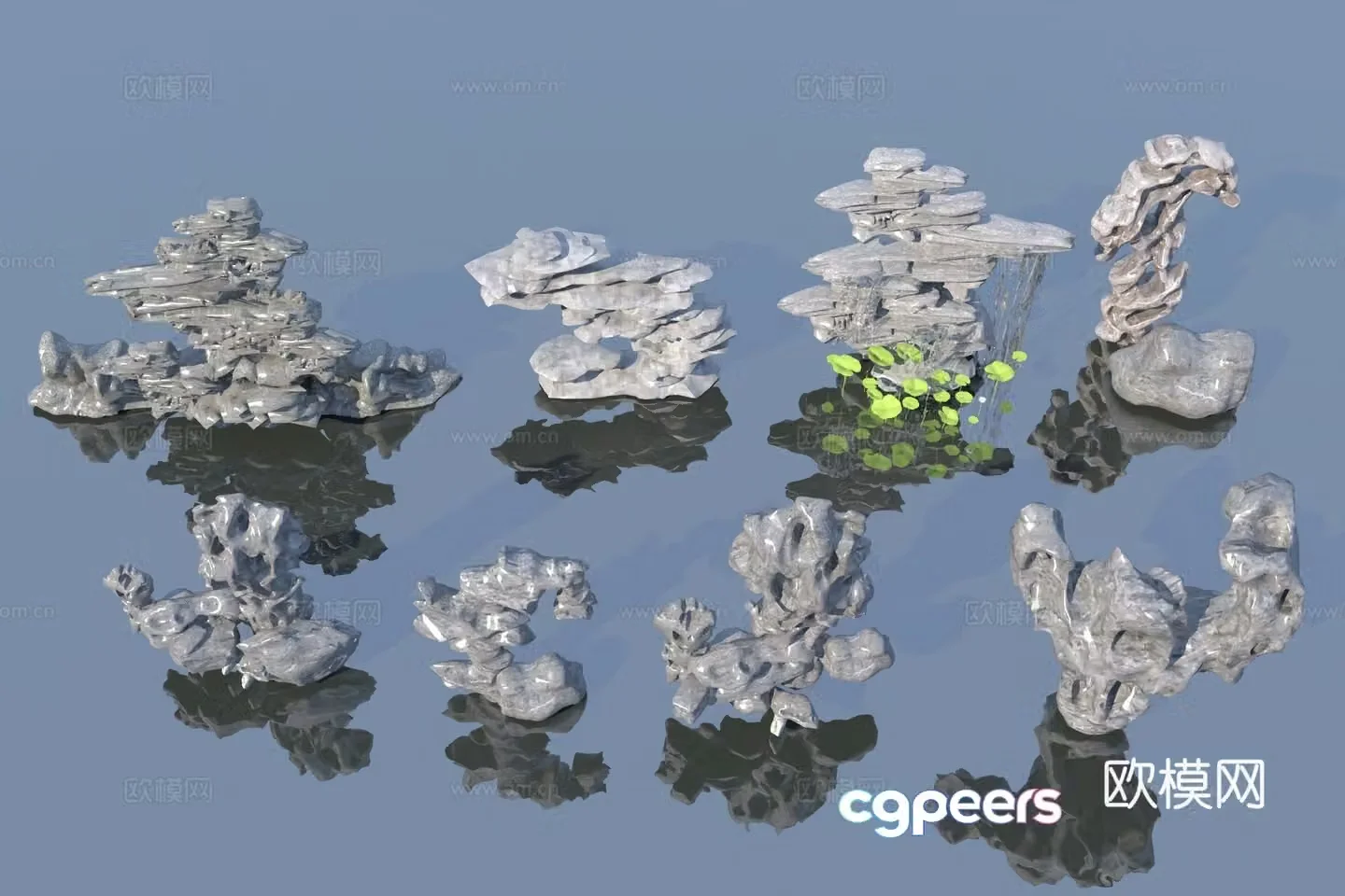 New Chinese rockery stone Taihu stone 3D model