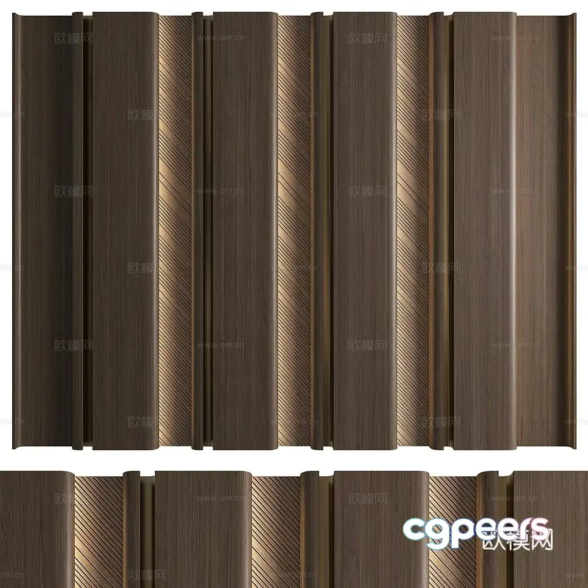 New Chinese style light luxury background wall 3D model