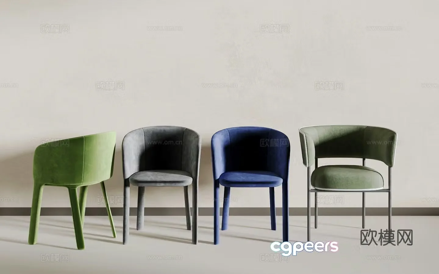 Modern dining chair 3d model