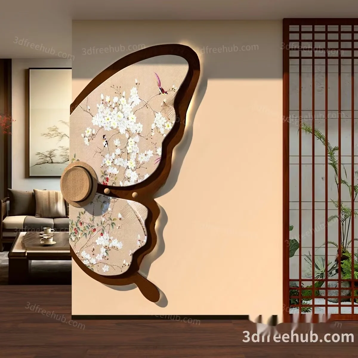 Modern Living Room 3D Model – 20793 – VRAY Render