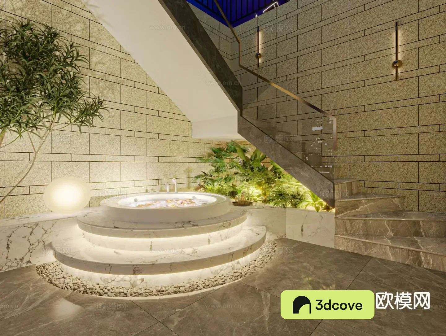 Courtyard landscape plant landscaping