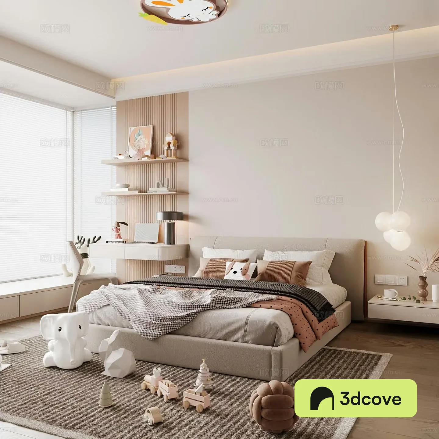 Modern children’s room girl’s room