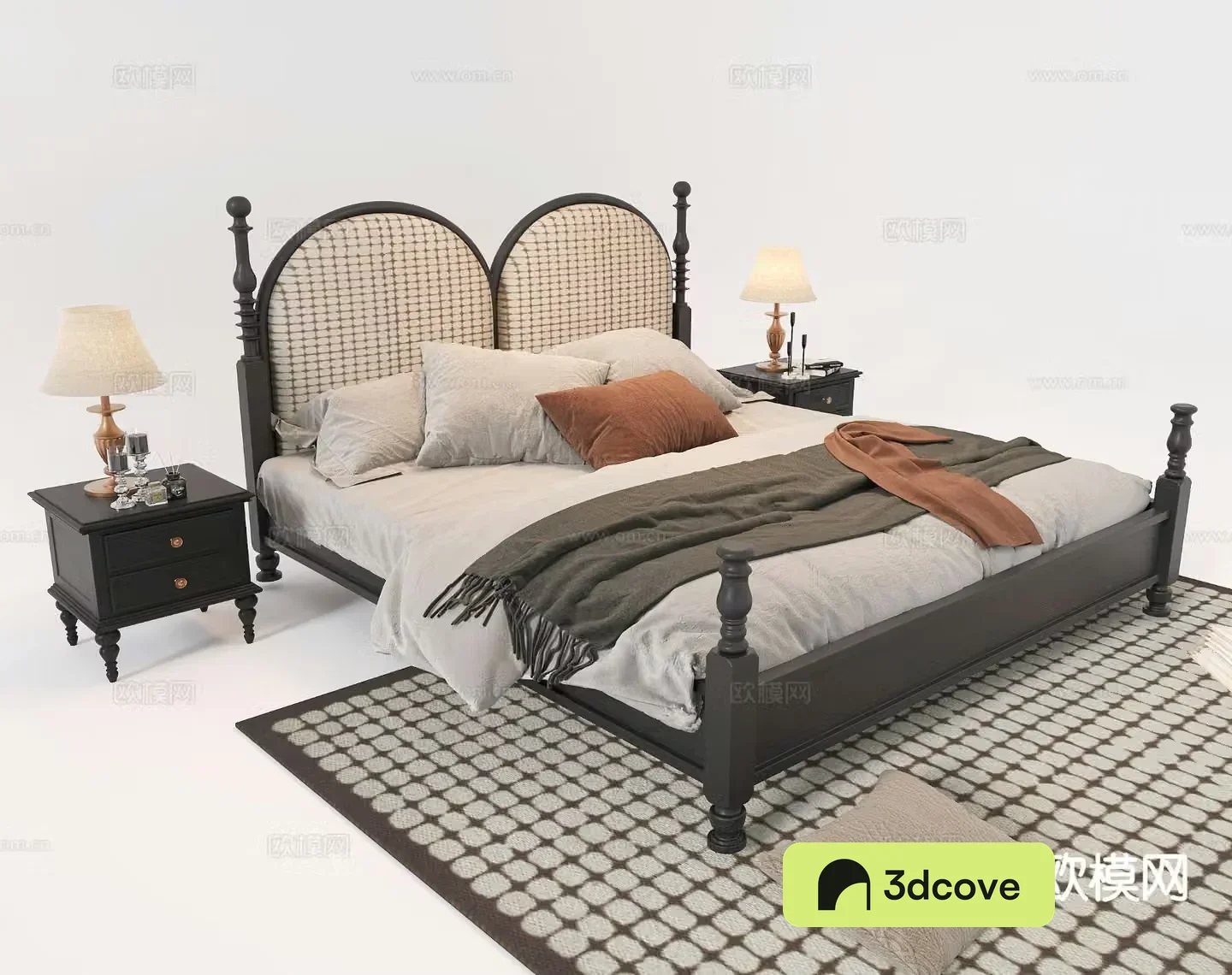Medieval style double bed