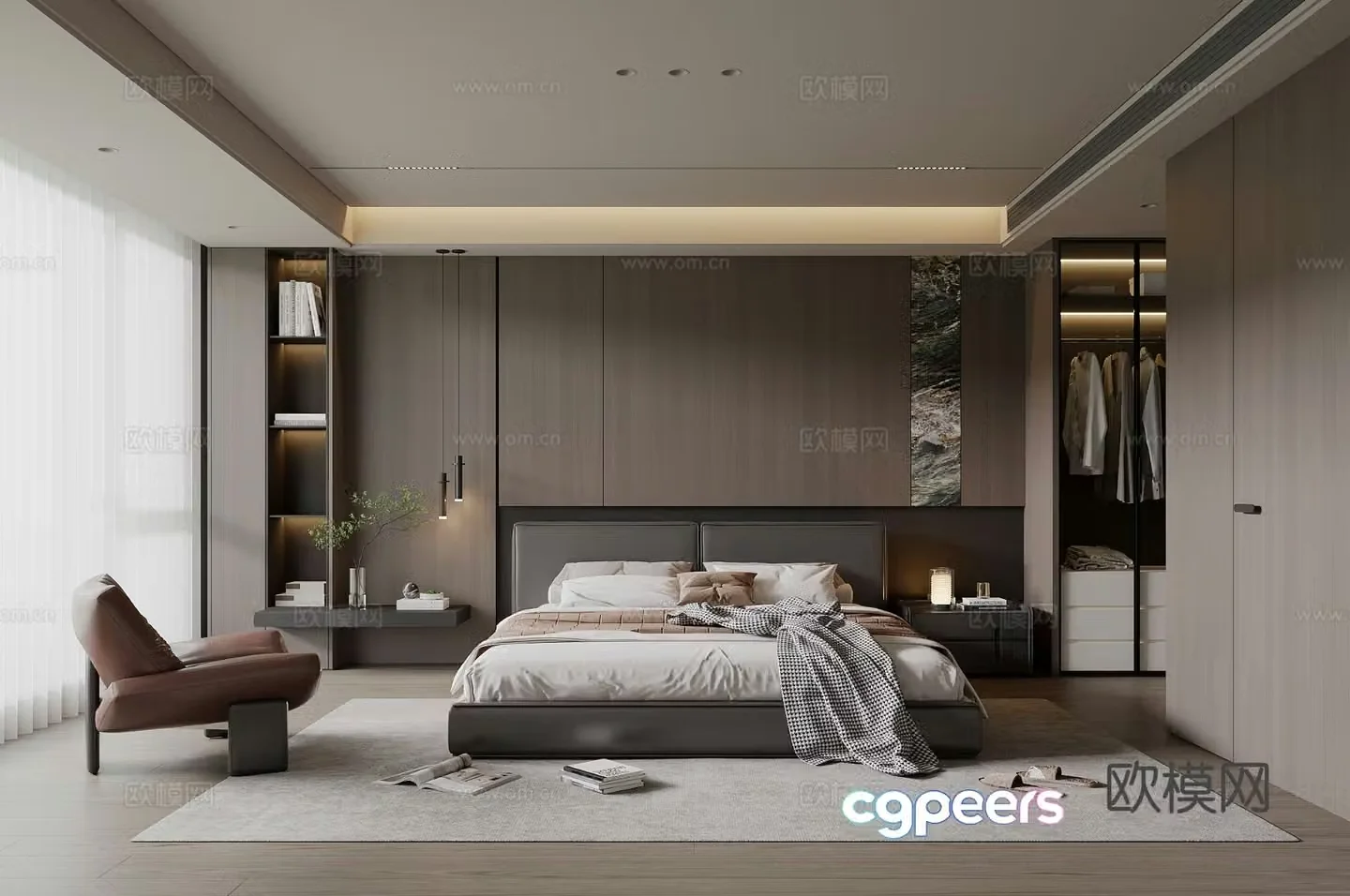 Italian bedroom master bedroom 3d model