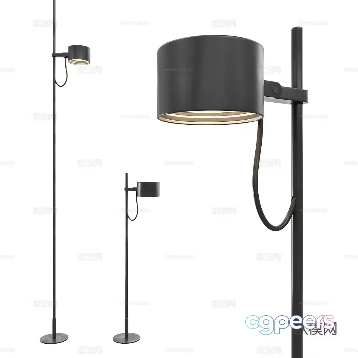 Modern Italian metal floor lamp Column lamp 3d model