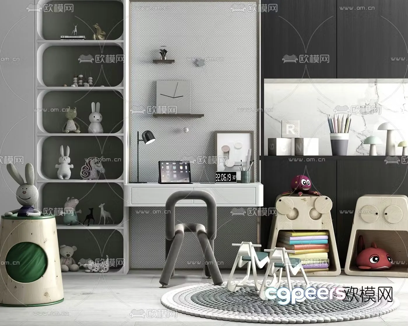 Modern children’s decorative cabinet toys 3d model