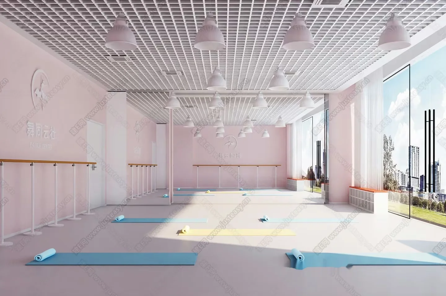 A Large Dance Studio 3D Model – 13644 – VRAY Render