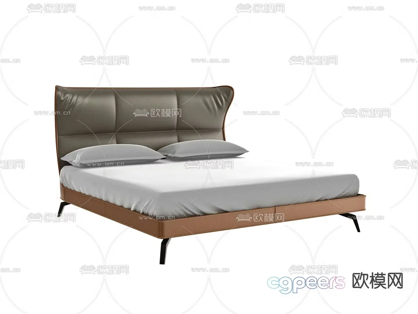 Double bed 3d model