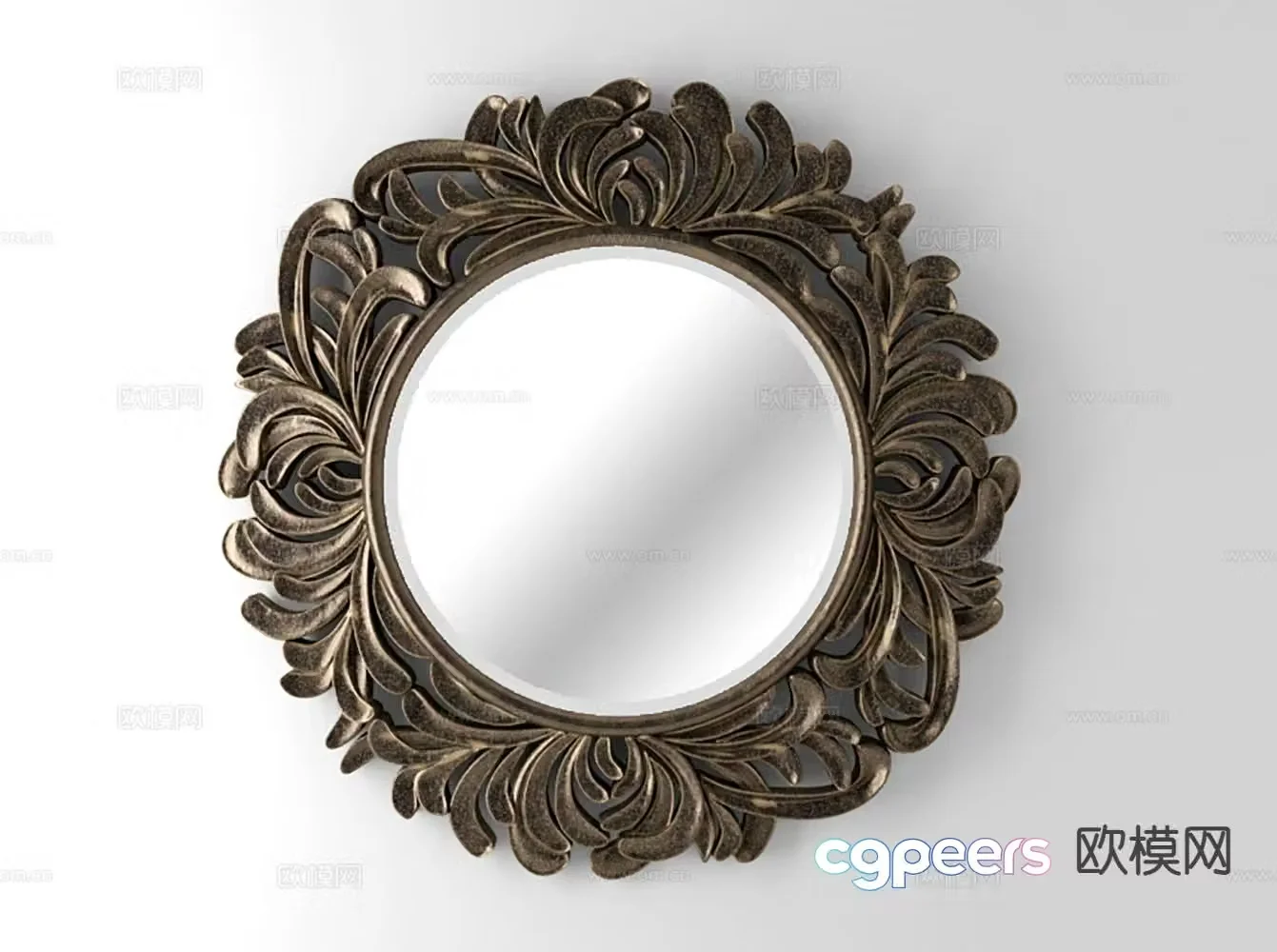 American mirror decorative mirror 3d model