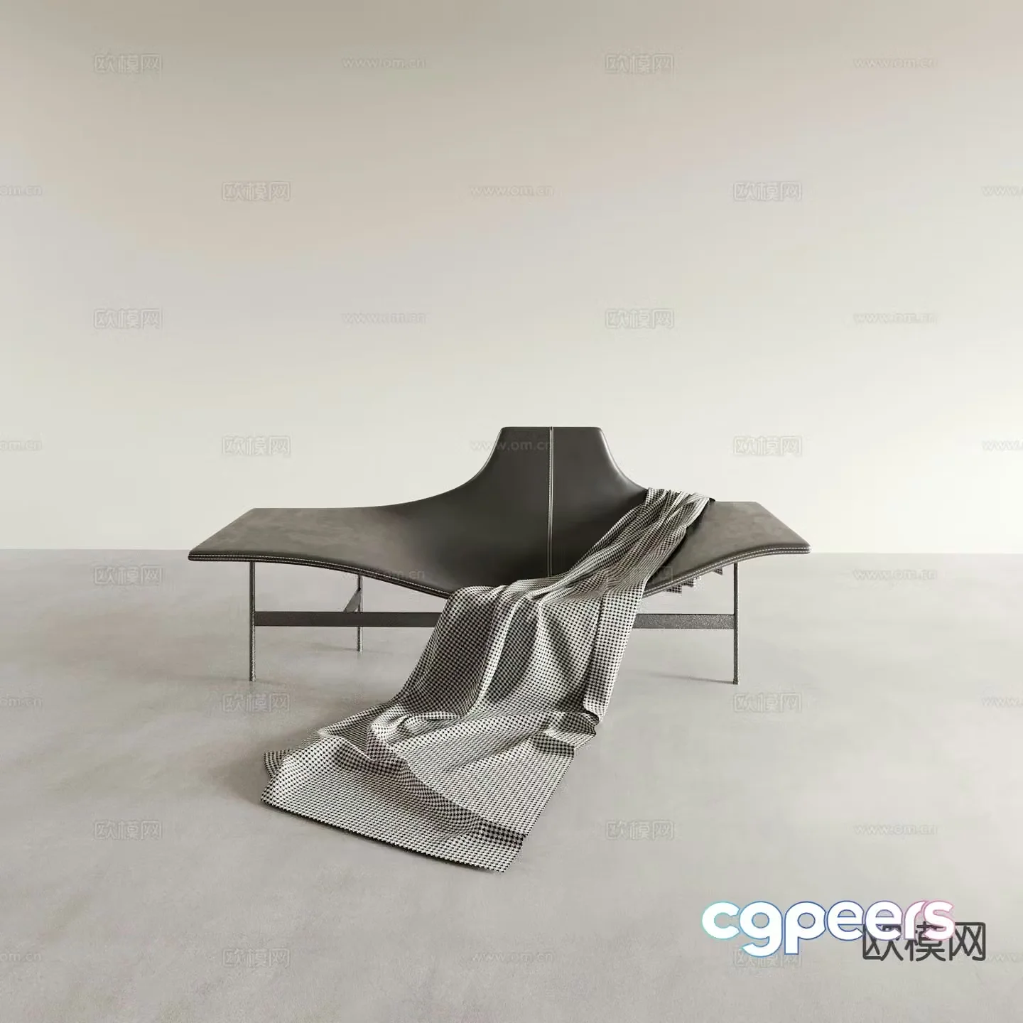 Modern chaise longue chaise longue 3D model