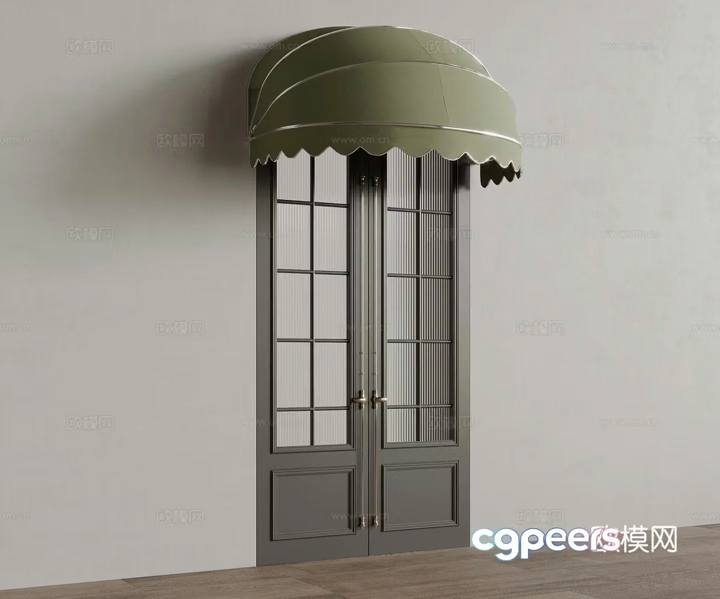 15 pairs of doors French double doors Store door 3D model