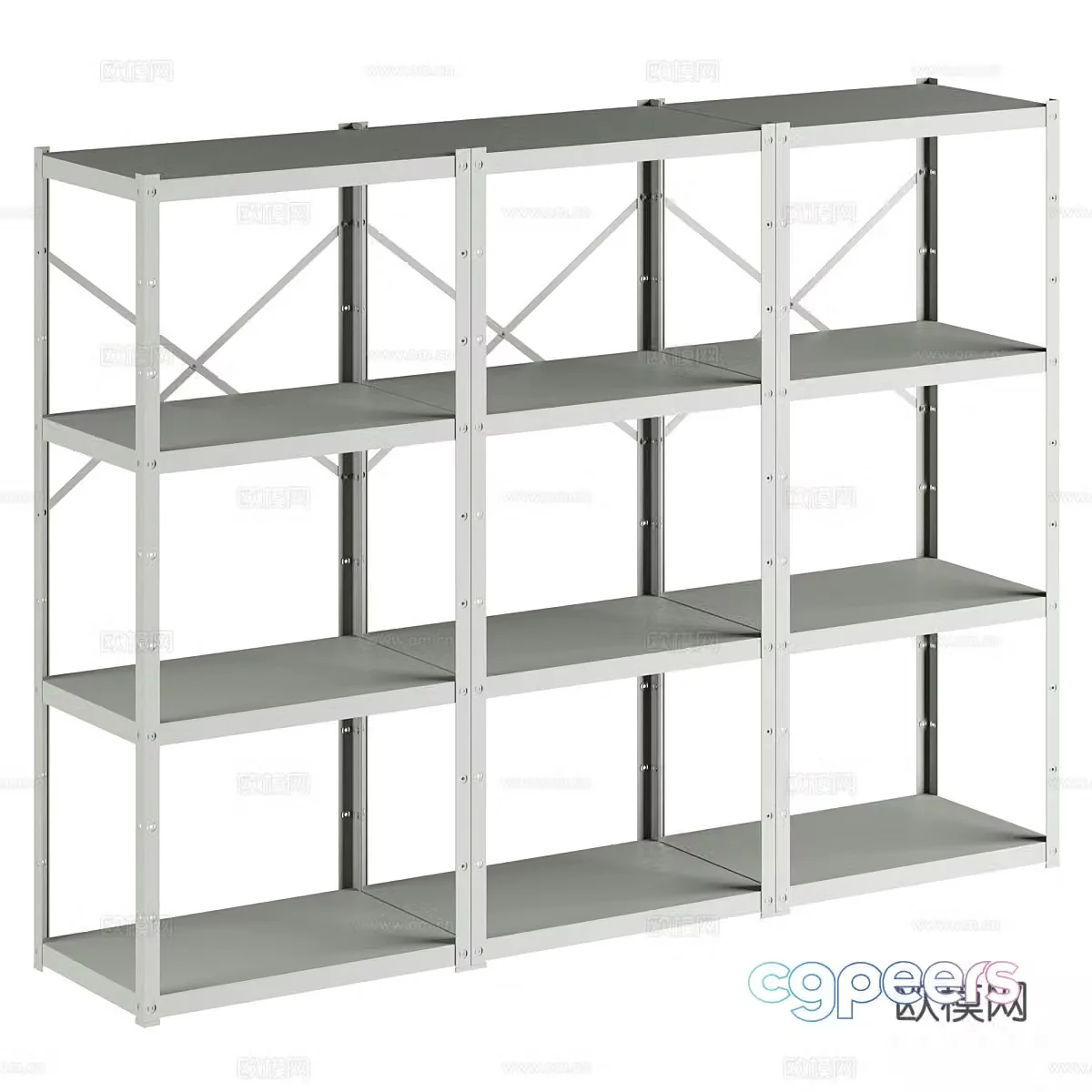 Modern container shelves 3d model