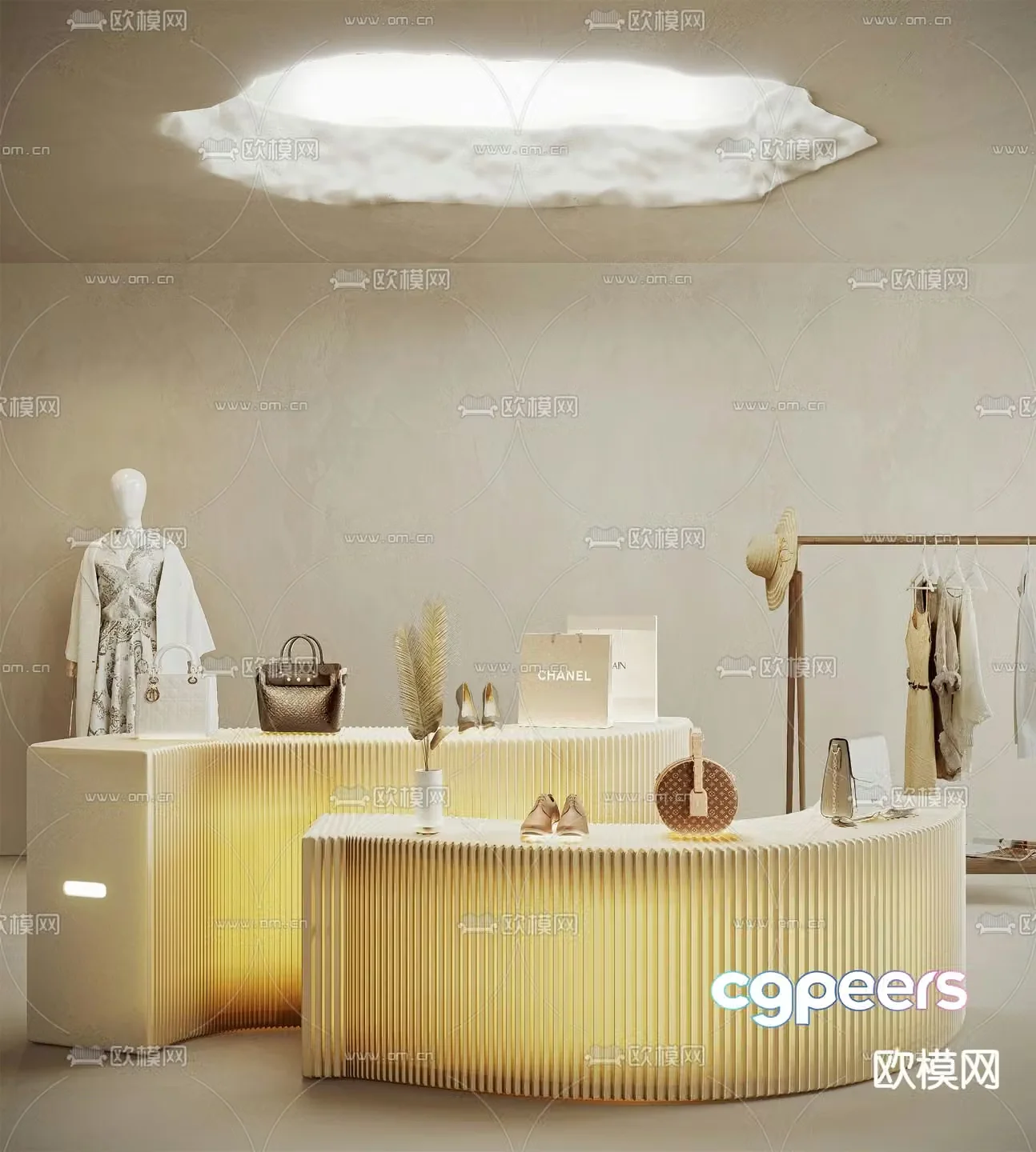 Exhibition stand showcase 3d model