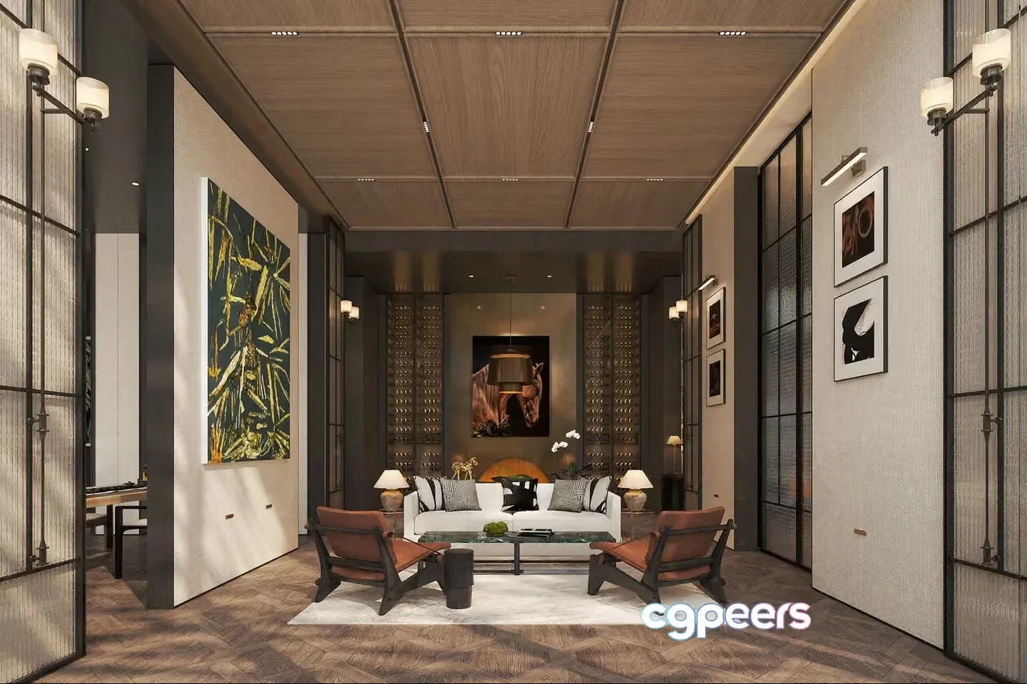 Modern Living Room 3D Model – 5258 – CORONA Render