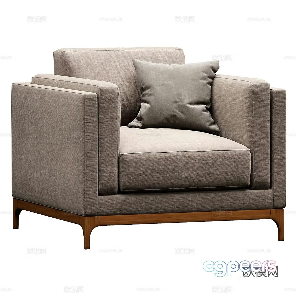 New Chinese style sofa single sofa 3d model