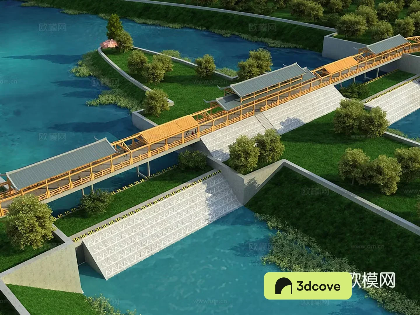 New Chinese landscape bridge