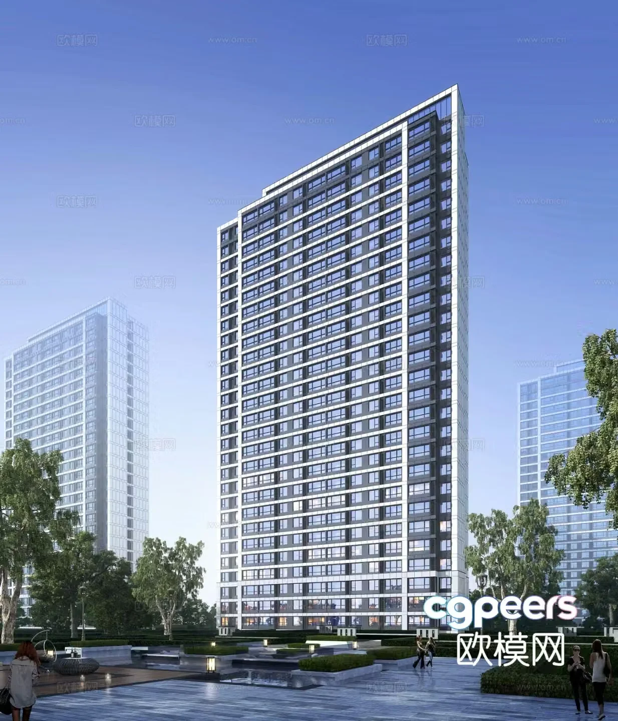 3D model of high -rise residential buildings 3D model