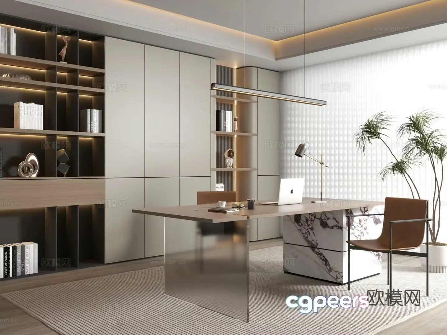 Modern study 3d model
