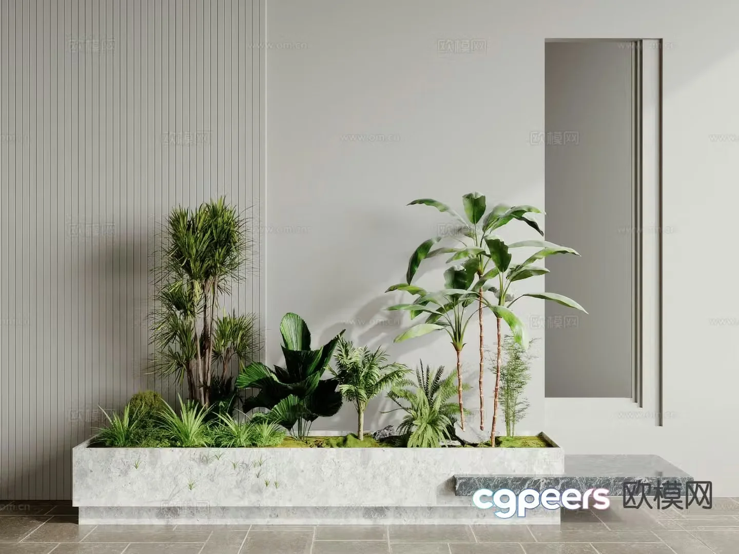 Modern plant heap Landscape plant 3d model