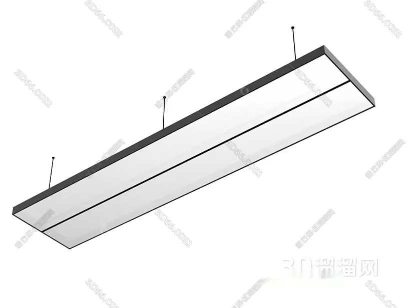 A Rectangular Light Fixture 3D Model – 1708 – VRAY Render
