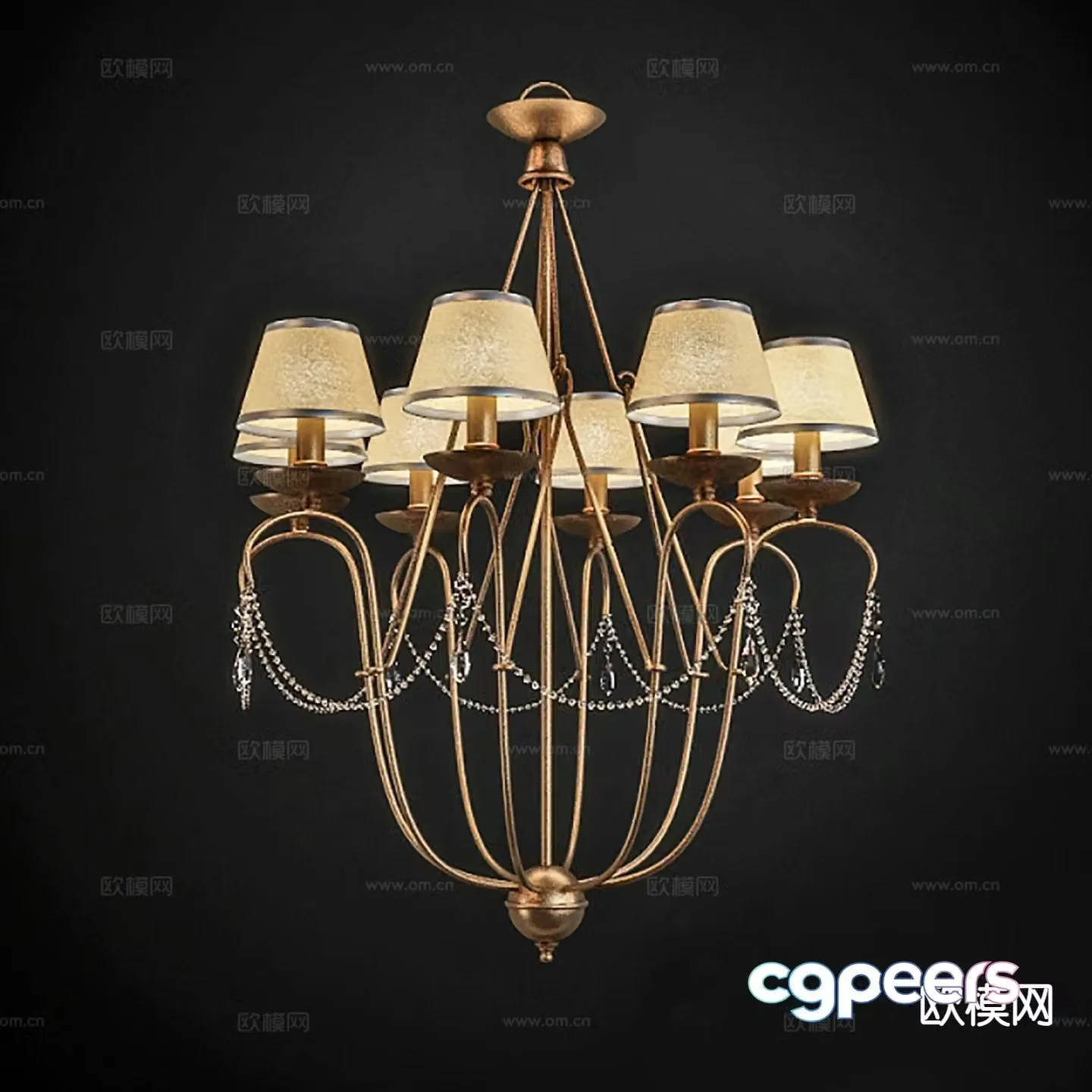 Modern interior chandelier 3d model