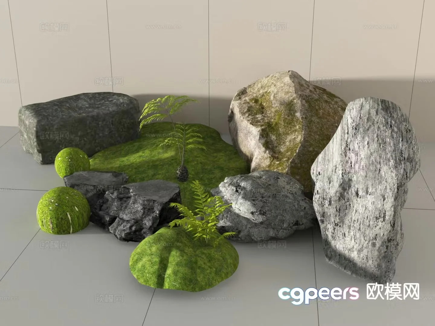 stones stone rock landscape stone 3d model