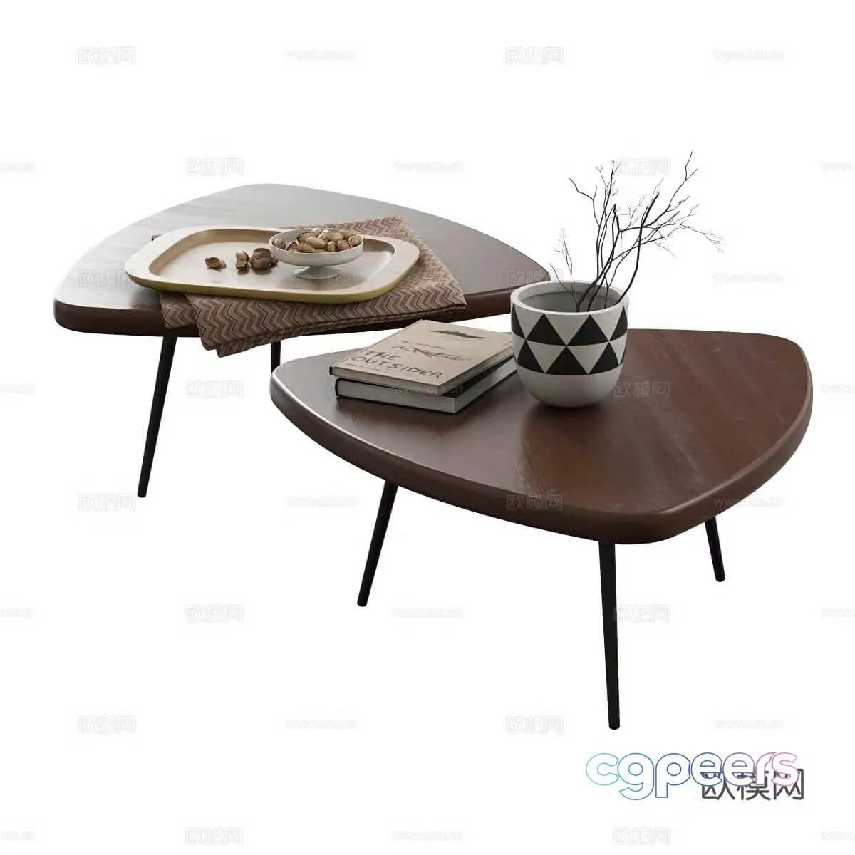 3D model of coffee table combination