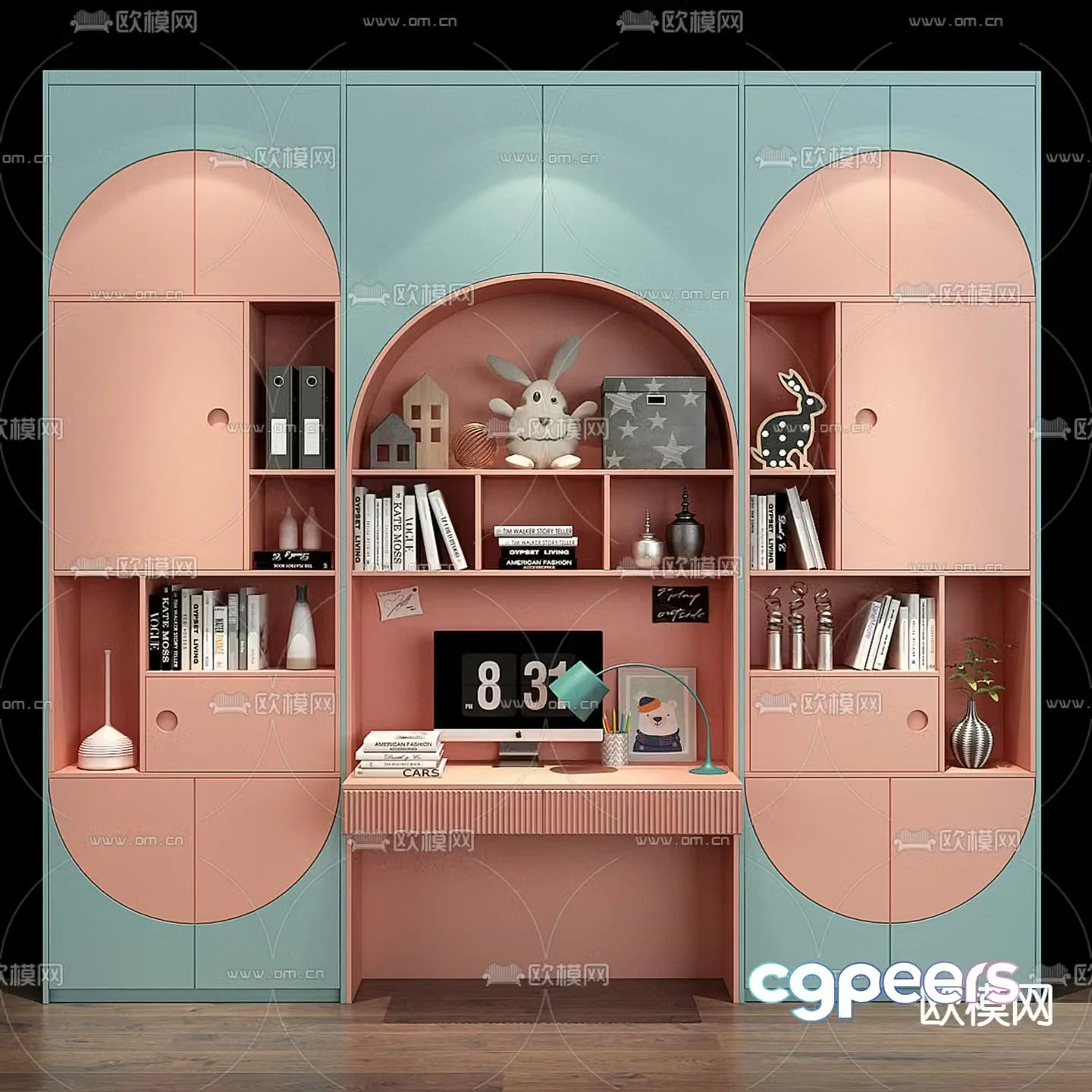 Children’s cabinet toy cabinet bookcase 3d model