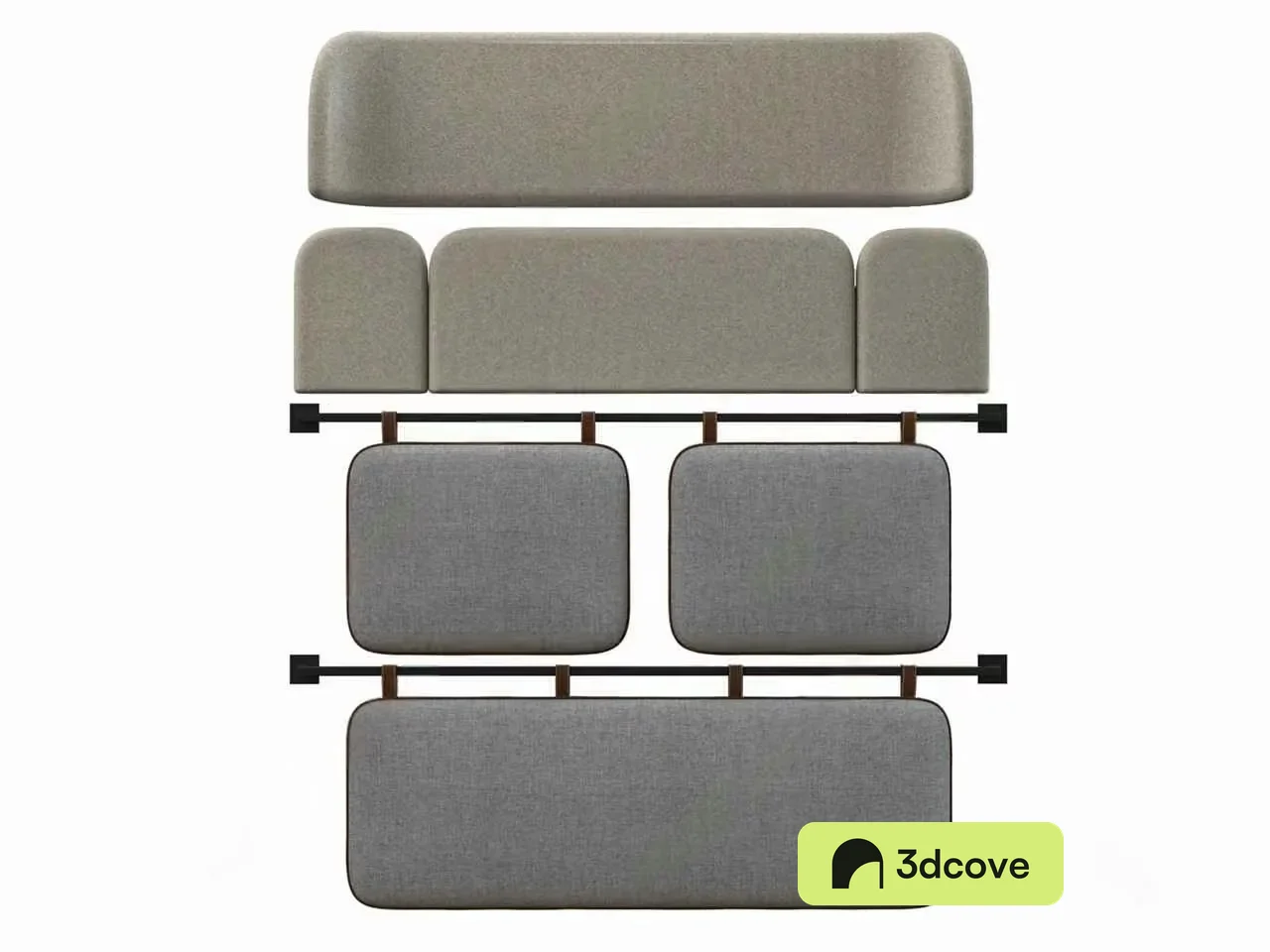 Grey Sofa With Metal Frame