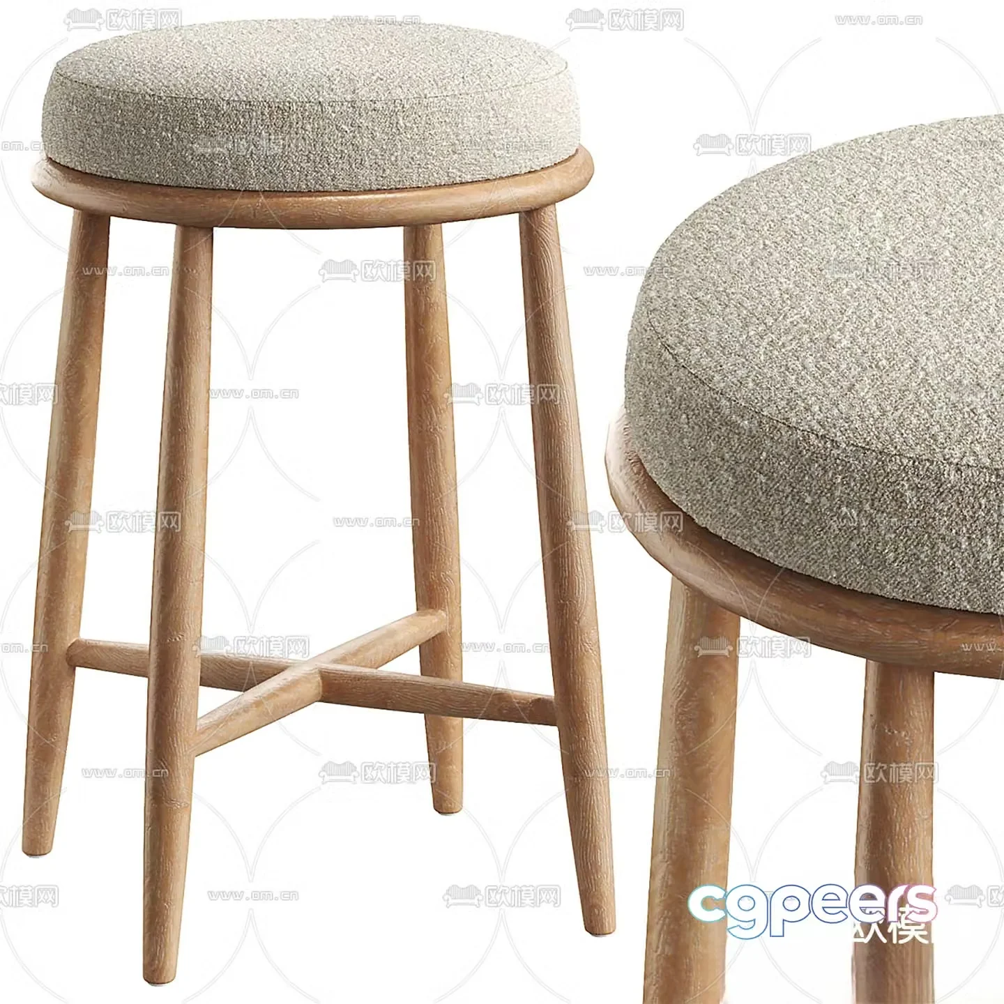Hobbs bar stool bar stool 3d model
