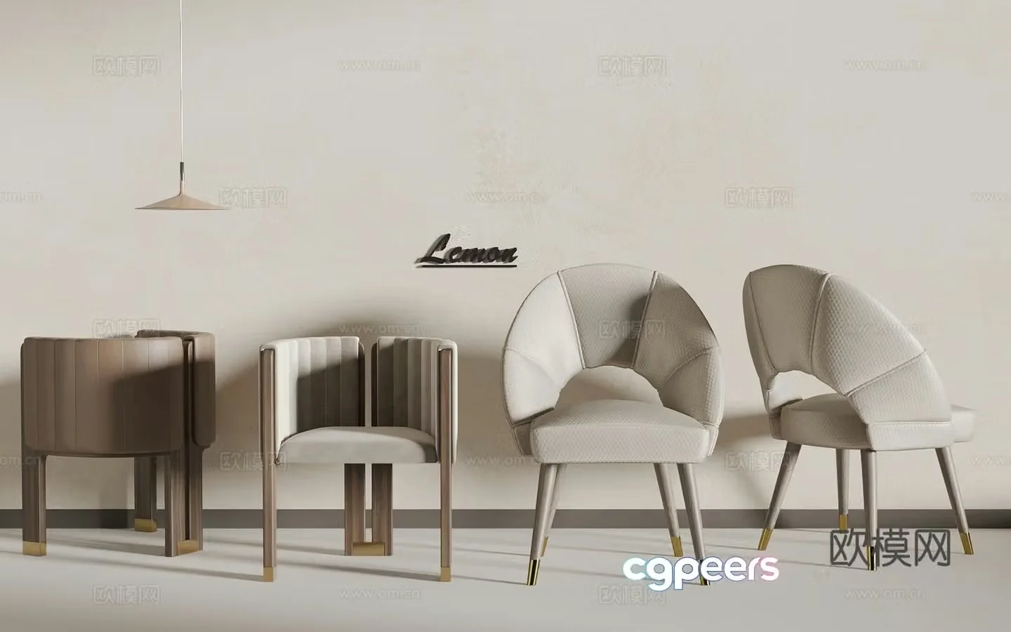 Light luxury seat 3D model