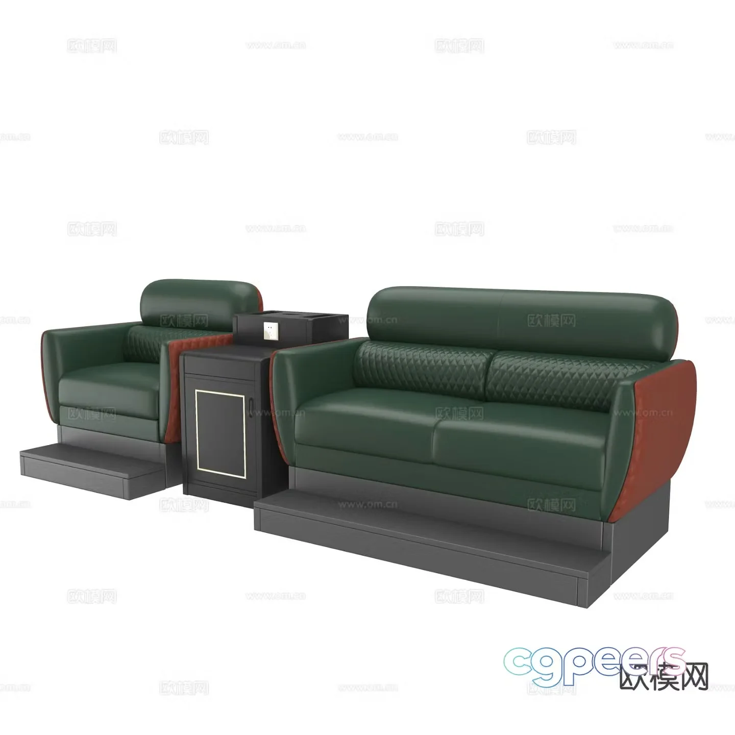 Modern billiard chair booth sofa 3d model