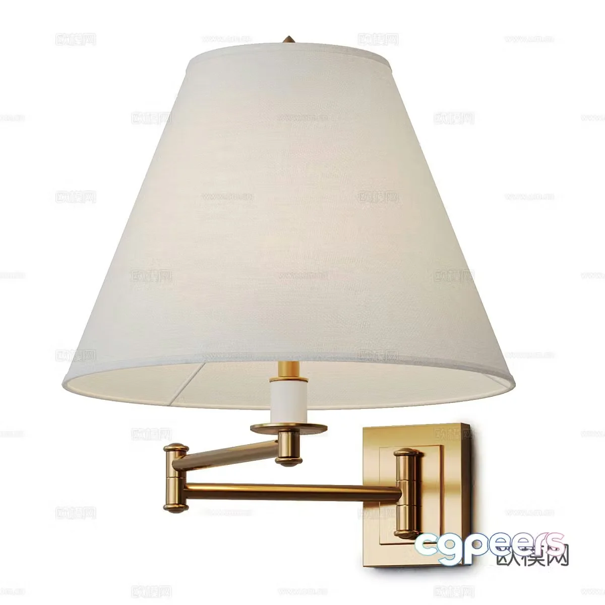 New Chinese metal wall lamp 3D model