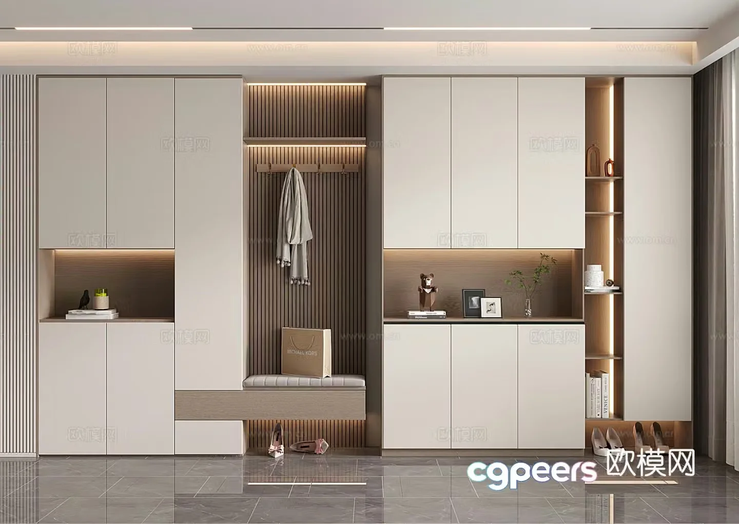 Modern shoe cabinet 3d model