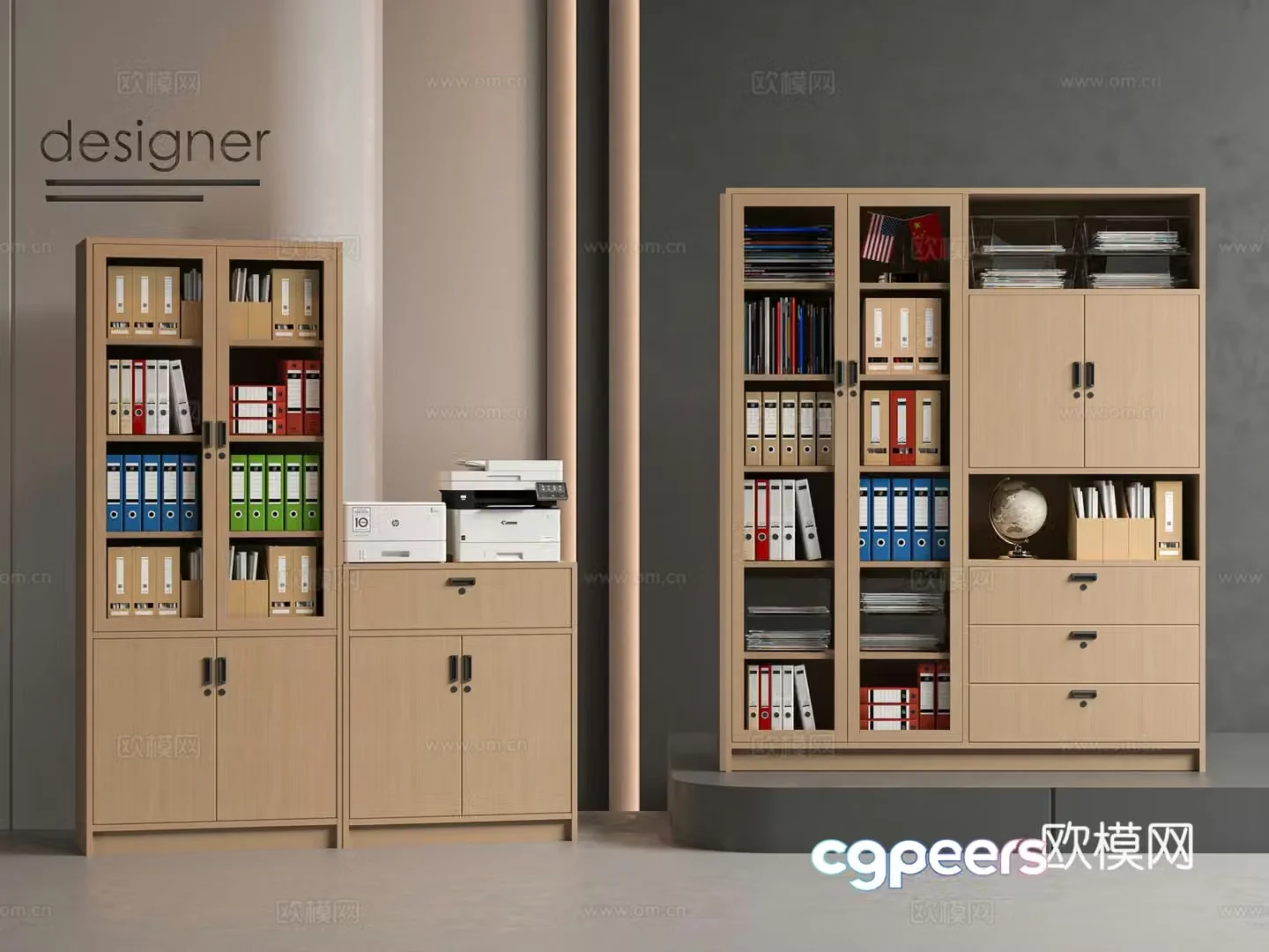Modern filing cabinet 3d model